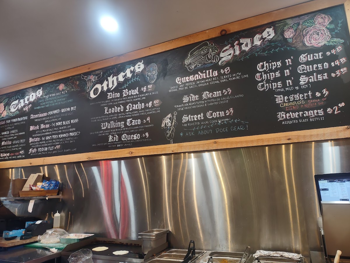 Doce Taqueria Menu - Image 2