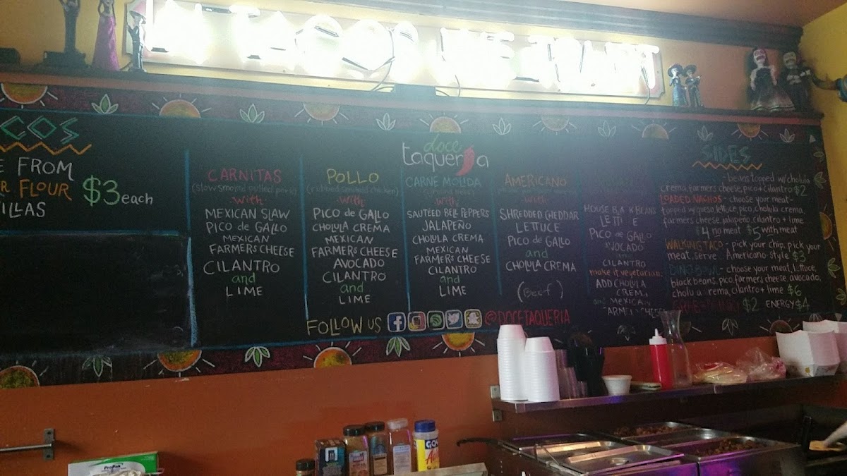 Doce Taqueria Menu - Image 3